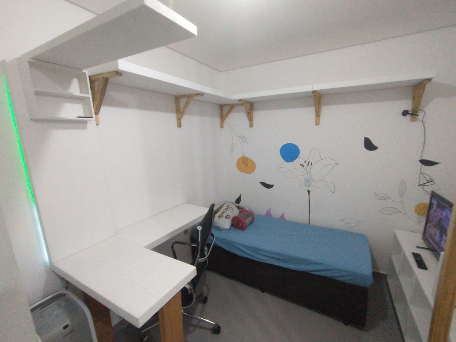 Interior kitnet - Quarto e sala